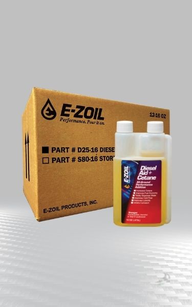 E-ZOIL Diesel Aid + Cetane Performance Diesel Fuel Additive D25-16 Case